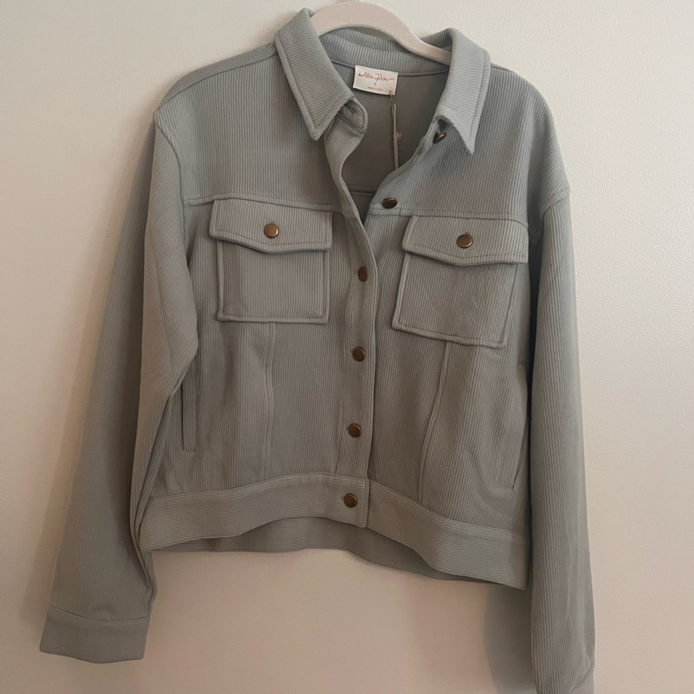 Sage green shacket